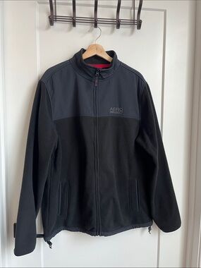 Aeropostale Men’s Black Two-Tone Full-Zip Jacket Size L